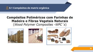 8.1 Compósitos de matriz orgânica
38
 