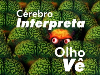 Cérebro
Olho
Interpreta
Vê
 