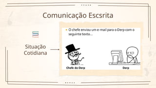 Comunicação Escsrita
Situação
Cotidiana
 