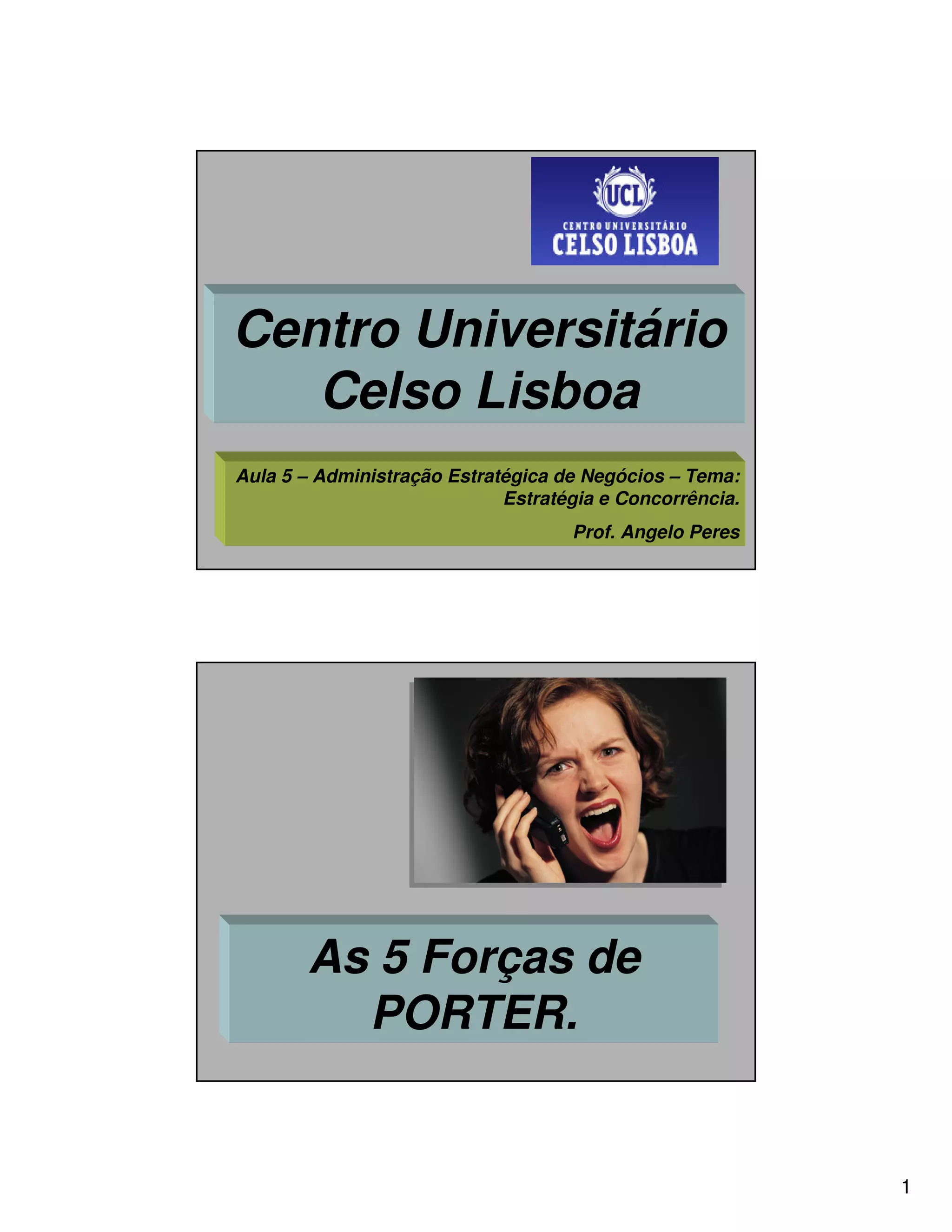 Aula 5- AEN Estratégia e as 5 Forças de Porter