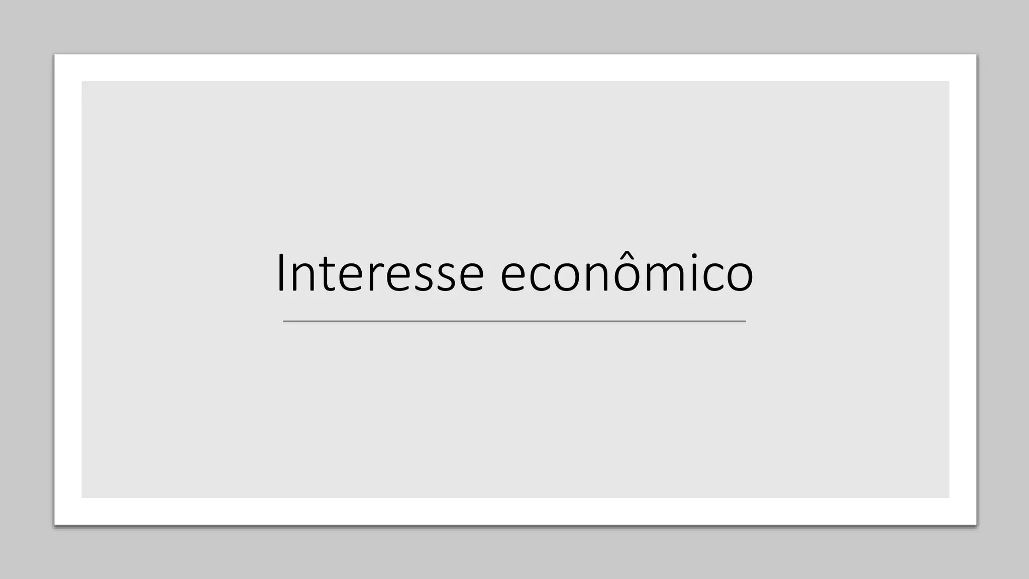 Interesse econômico