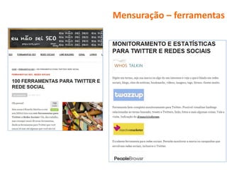 Mensuração – ferramentas
 