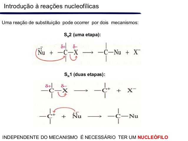 Aula 5 substituição nucleofílica 1