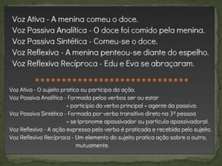 Cefet/Coltec Aula 5  Especial: Vozes Verbais