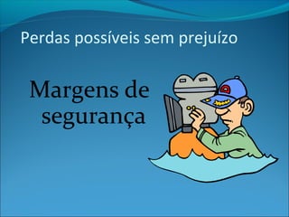 Perdas possíveis sem prejuízo 
Margens de 
segurança 
 