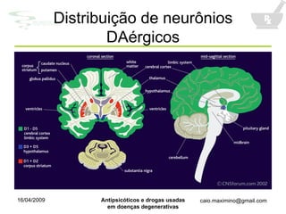 Distribuição de neurônios DAérgicos 