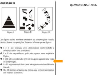 Questões ENAD 2006


MEIOS DIGITAIS III
Profa. Izabel Meister
 