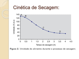 Cinética de Secagem:
 