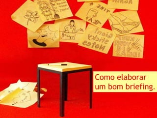 Como elaborar
um bom briefing.
 