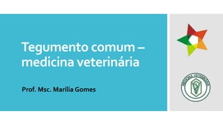 Tegumento comum –
medicina veterinária
Prof. Msc. Marília Gomes
 