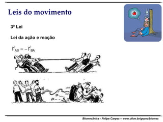 Leis do movimento 3ª Lei  Lei da ação e reação 