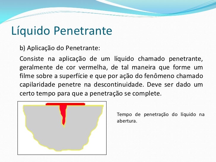 Ensaio liquido penetrante