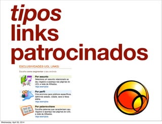 links
patrocinados
tipos
Wednesday, April 30, 2014
 
