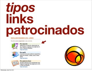 links
patrocinados
tipos
Wednesday, April 30, 2014
 