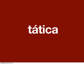 tática
Wednesday, April 30, 2014
 