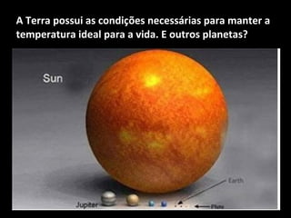A Terra possui as condições necessárias para manter a temperatura ideal para a vida. E outros planetas? 