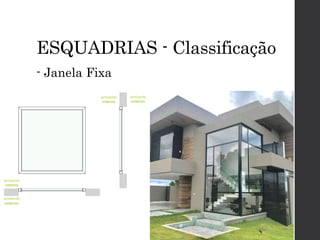 ESQUADRIAS - Classificação
- Janela Fixa
 