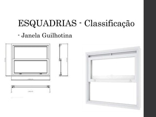 ESQUADRIAS - Classificação
- Janela Guilhotina
 