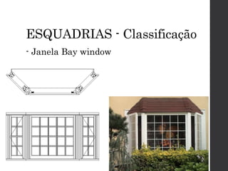ESQUADRIAS - Classificação
- Janela Bay window
 