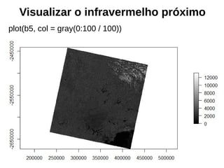 Visualizar o infravermelho próximo
plot(b5, col = gray(0:100 / 100))
 