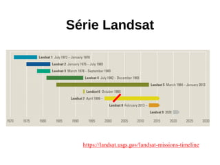 Série Landsat
https://landsat.usgs.gov/landsat-missions-timeline
 