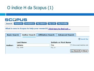 O índice H da Scopus (1)