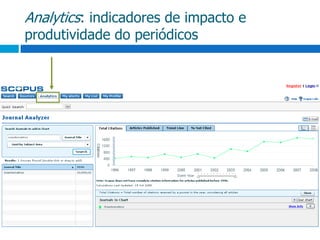 Analytics: indicadores de impacto e produtividade do periódicos