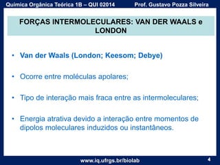 Keesom Examples Aula 7 8 propriedades físicas - forças intermoleculares | PDF