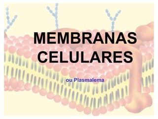 MEMBRANAS
CELULARES
ou Plasmalema
 