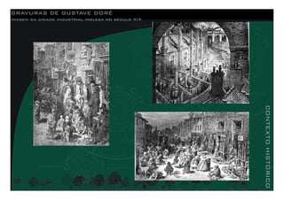 GRAVURAS DE GUSTAVE DORÉ
Imagem da cidade industrial inglesa no século XIX
CONTEXTOHISTÓRICO
 