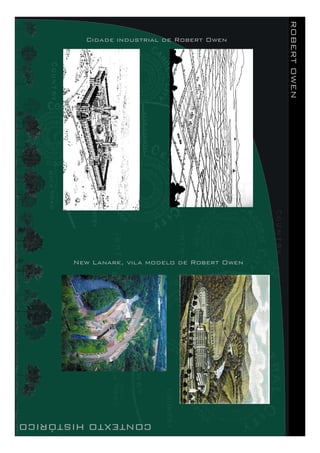 ROBERTOWEN
Cidade industrial de Robert Owen
New Lanark, vila modelo de Robert Owen
CONTEXTOHISTÓRICO
Cidade industrial de Robert Owen
New Lanark, vila modelo de Robert Owen
 