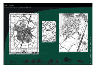 WELWYN
Segunda Cidade-Jardim (1920)
ATEORIANAPRÁTICA
Original do plano da cidade de Welwyn
Área residencial
Área sudoeste
 
