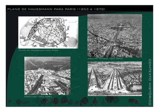 PLANO DE HAUSSMANN PARA PARIS (1853 A 1870)
Plano de Haussmann para Paris
CONTEXTOHISTÓRICO
Versalhes, vista aérea
Arco do Triunfo, vista aérea
 