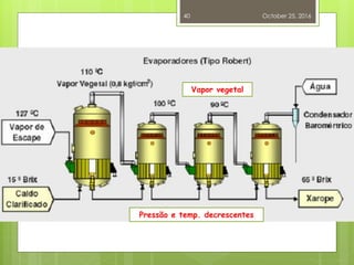 October 25, 2016
40
Vapor vegetal
Pressão e temp. decrescentes
 