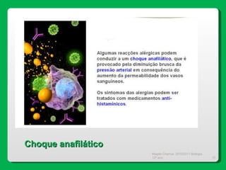 Magda Charrua  2010/2011 Biologia 12º ano  Choque anafilático 