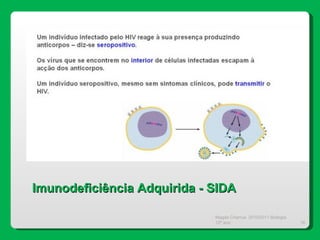 Magda Charrua  2010/2011 Biologia 12º ano  Imunodeficiência Adquirida - SIDA 