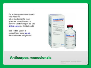 Magda Charrua  2010/2011 Biologia 12º ano  Anticorpos monoclonais 