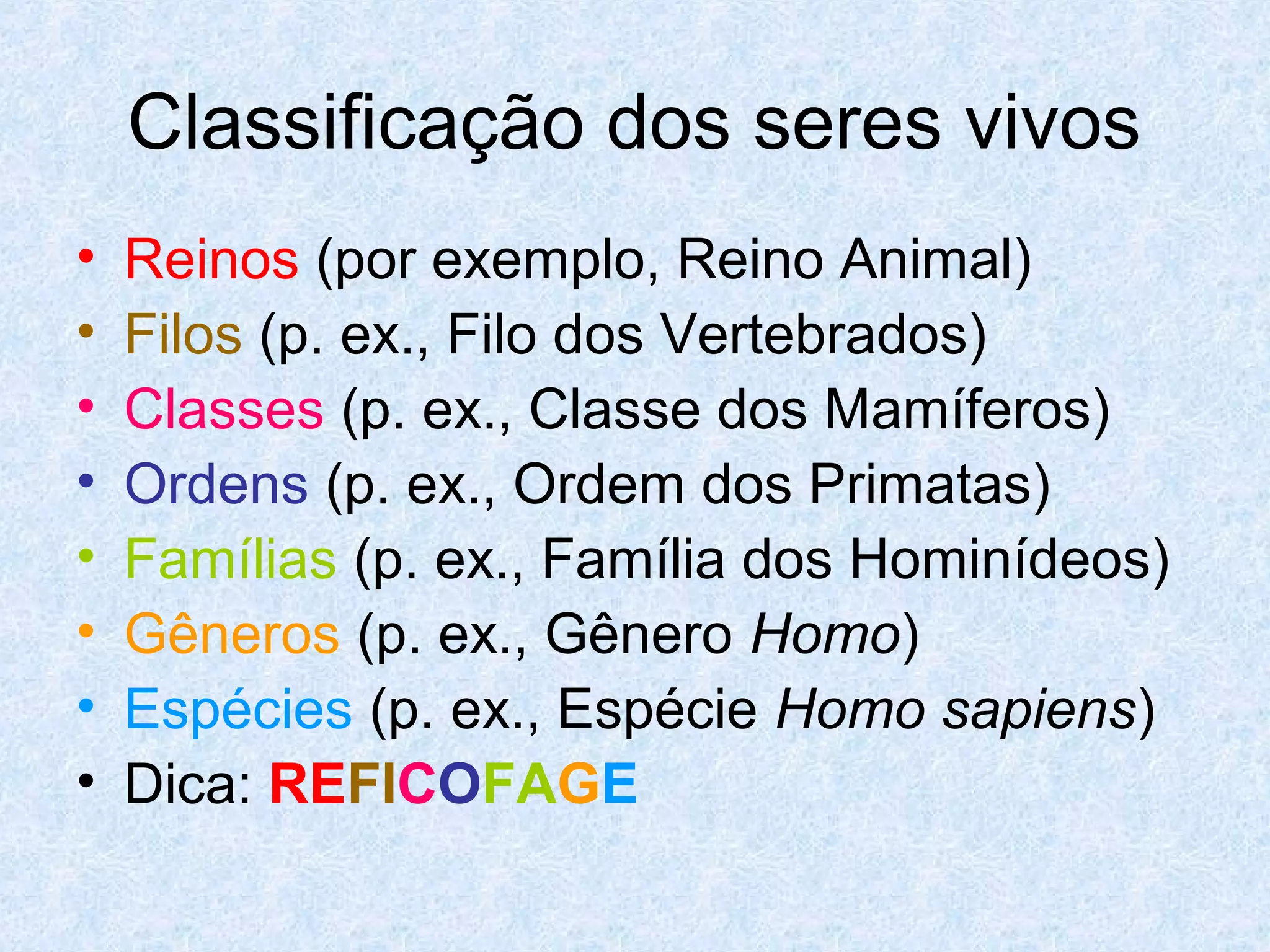 Aula 7º ano - Os cinco reinos dos seres vivos/ Reino Monera | PPT