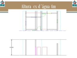 Altura cx d´água 4m
 