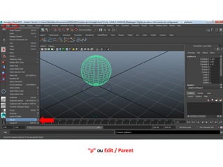 “p” ou Edit / Parent
 
