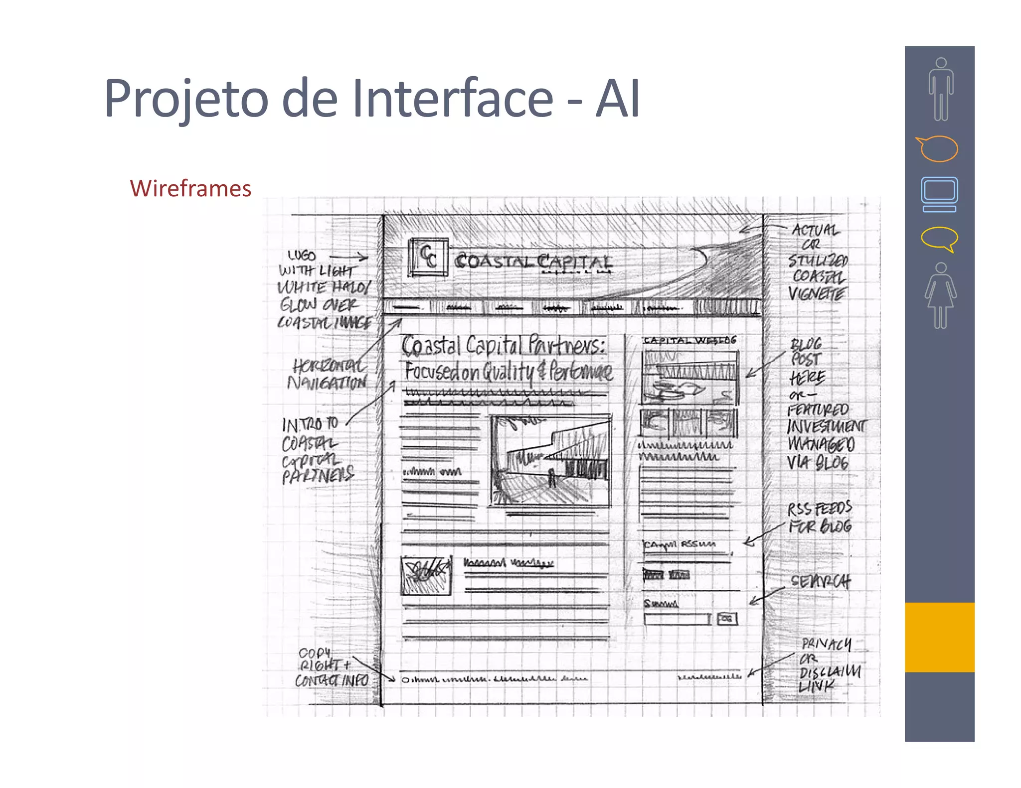 Projeto de Interface - AI
 Wireframes
 
