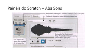 Painéis do Scratch – Aba Sons
 