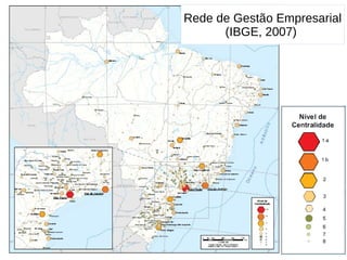 Rede de Gestão Empresarial
(IBGE, 2007)
 