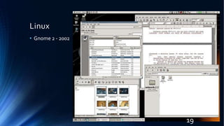 Linux
• Gnome 2 - 2002
19
 