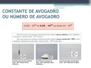 Prof. Maiquel Vieira
                                               engmaiquel@gmail.com




   Massa molecular
         É a soma das massas atômicas dos átomos que constituem as moléculas.




ELABORAÇÃO: Prof. Máiquel Vieira
 