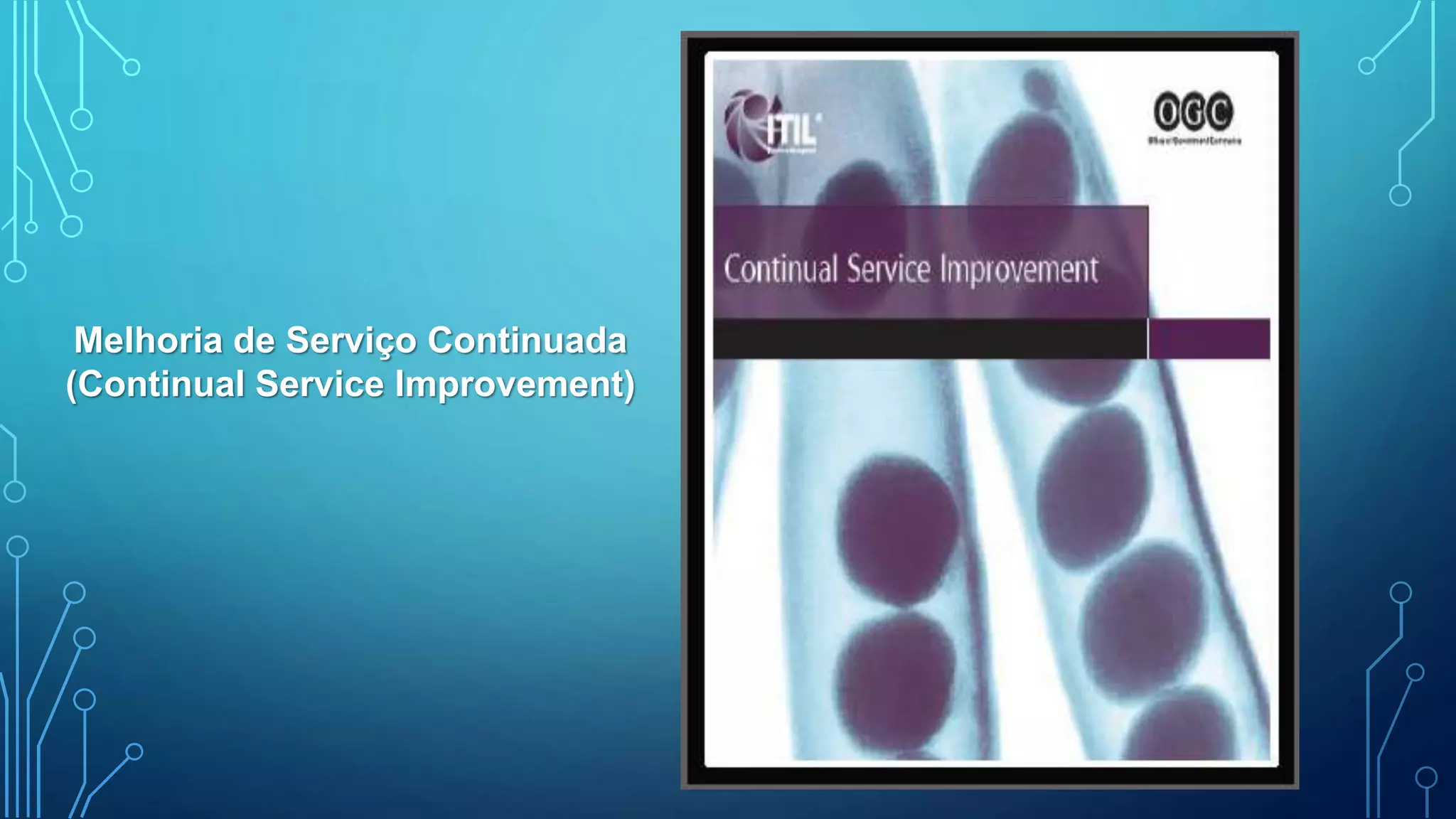 Melhoria de Serviço Continuada
(Continual Service Improvement)
 