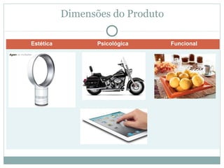 Estética Psicológica Funcional
Dimensões do Produto
 
