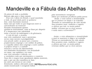 Mandeville e a Fábula das Abelhas




           PET-Economia FEAC-UFAL
 