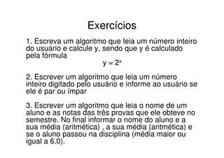 Aula 8 - Lógica de Programação - Variáveis, Tipos de dados e Operadores ...