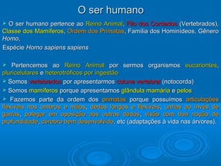 Aula 8º ano - Introdução corpo humano e evolução humana | PPT